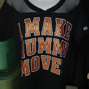 PINK VS Black Mesh I Make Mummy Moves Tee Halloween Tee